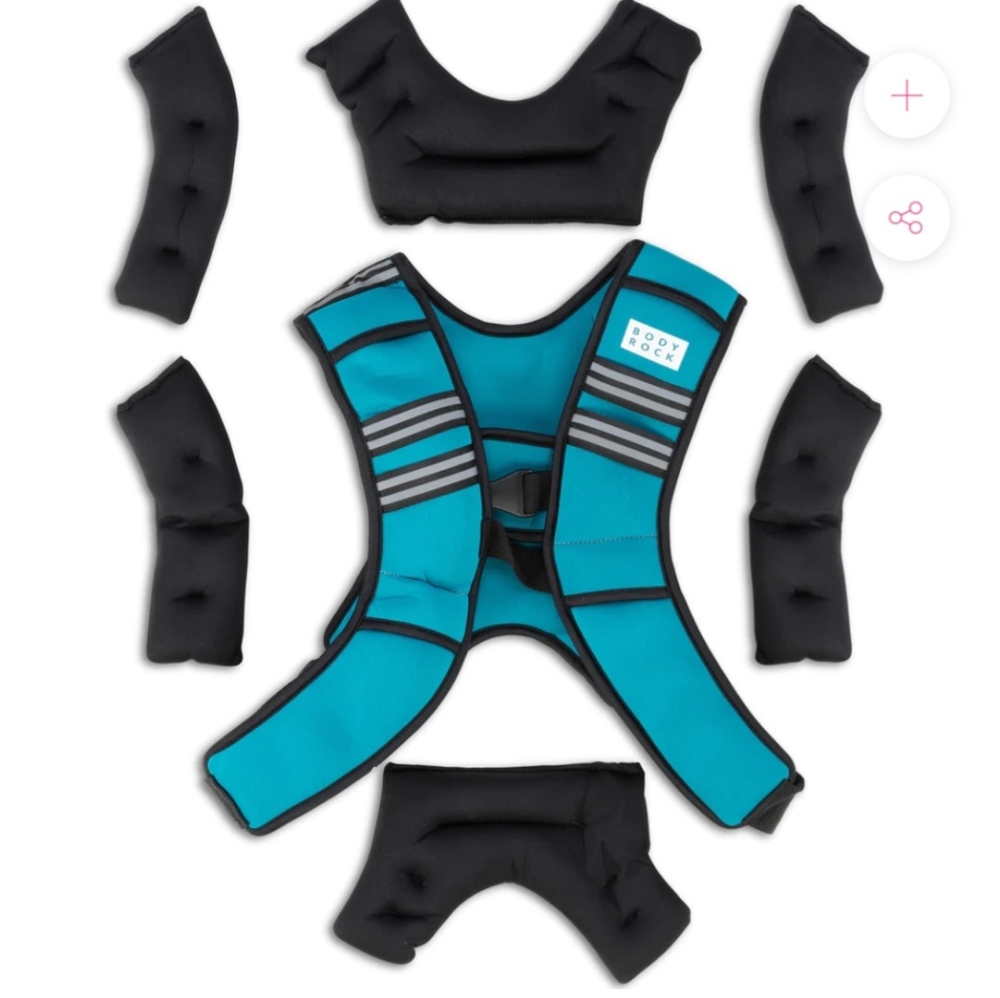 Bodyrock weighted 8lb. Vest Blue             Brand New